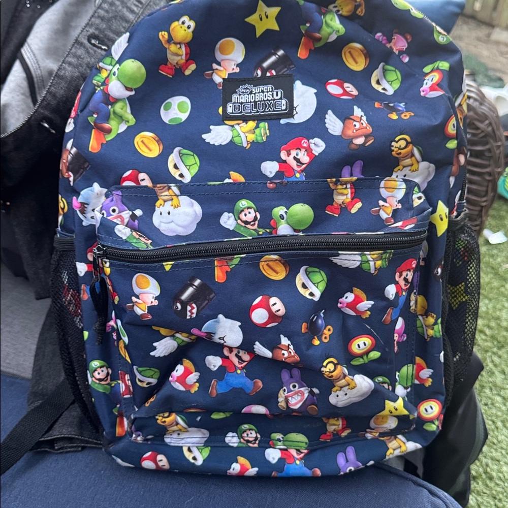Super Mario Bros. Nintendo Backpack 16" Book Bag Unisex